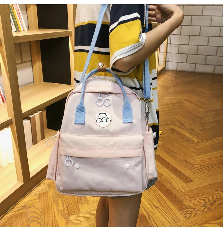 Школьная сумка в японском стиле, рюкзак для кампуса, женский, новинка, маленькая сумка, Ins, сетчатый красный рюкзак для детского сада, дикая дорожная сумка