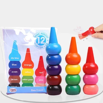 

12 Pcs Non-Toxic Kid Painting Chalk Children Safety Color Chalk Baby 3D Finger Art Supplies Kindergarten School Stationery New