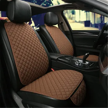 

2 PCS Flax Car Seat Cover Protector Front Seat Back Cushion Pad Mat with Backrest for Auto Automotive interior Truck Suv or Van