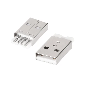 

uxcell 30PCS USB 2.0 Type A Male Socket Connector, 4-Pin DIP 180 Degree Repair Adapter