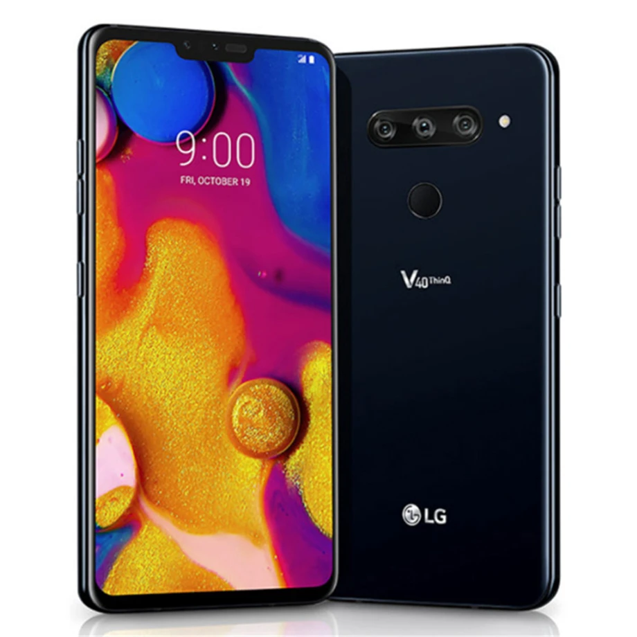 LG V40 ThinQ V409N Original Unlocked LTE NFC Android Phone Snapdragon 845 Octa Core 6.4" 16MP 6GB&64GB128GB Fingerprint