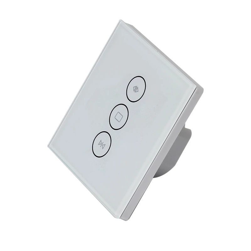 

Smart WiFi Curtain Switch Press Glass Panel APP Remote Control for Alexa and Google Home with Timer Function EU Plug