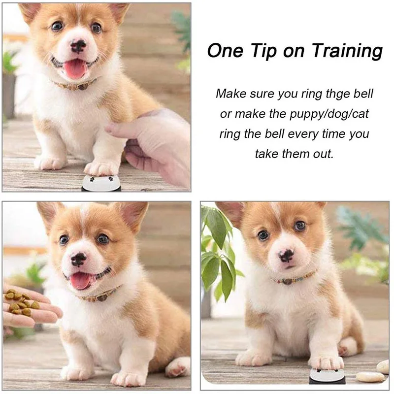 Pet Training Bells Dog Cat Training Eating Communication Press Call Bell Puppy Toilet Potty Training Interactive Toy-2