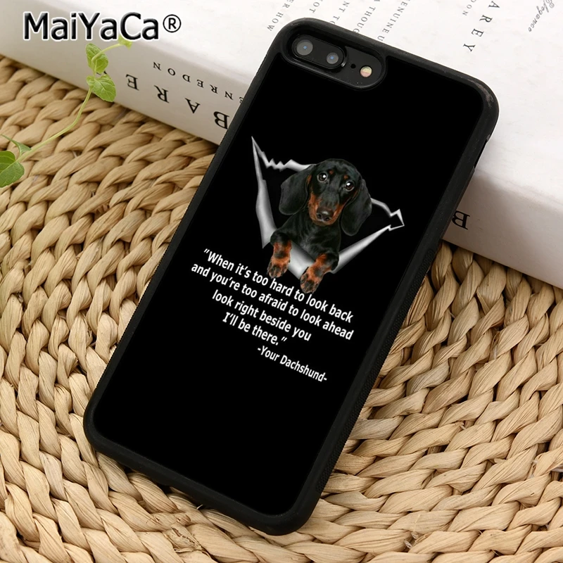 MaiYaCa такса Doberman собака чехол для телефона Обложка телефонов 5s SE 6 6s 7 8 Plus X XR XS 11 12 Pro