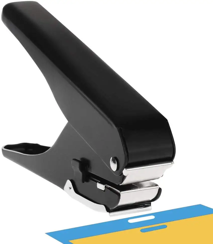 

MyLifeUNIT Single Hole Punch Heavy Duty Metal Oval Hole Puncher for Paper and PVC