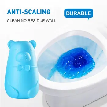 

1Pcs Blue Bubble Toilet Cleaner Magic Automatic Flush Toilet Cleaner Helper Blue Bubble Cleaning Deodorizes Cute Bear For Toliet