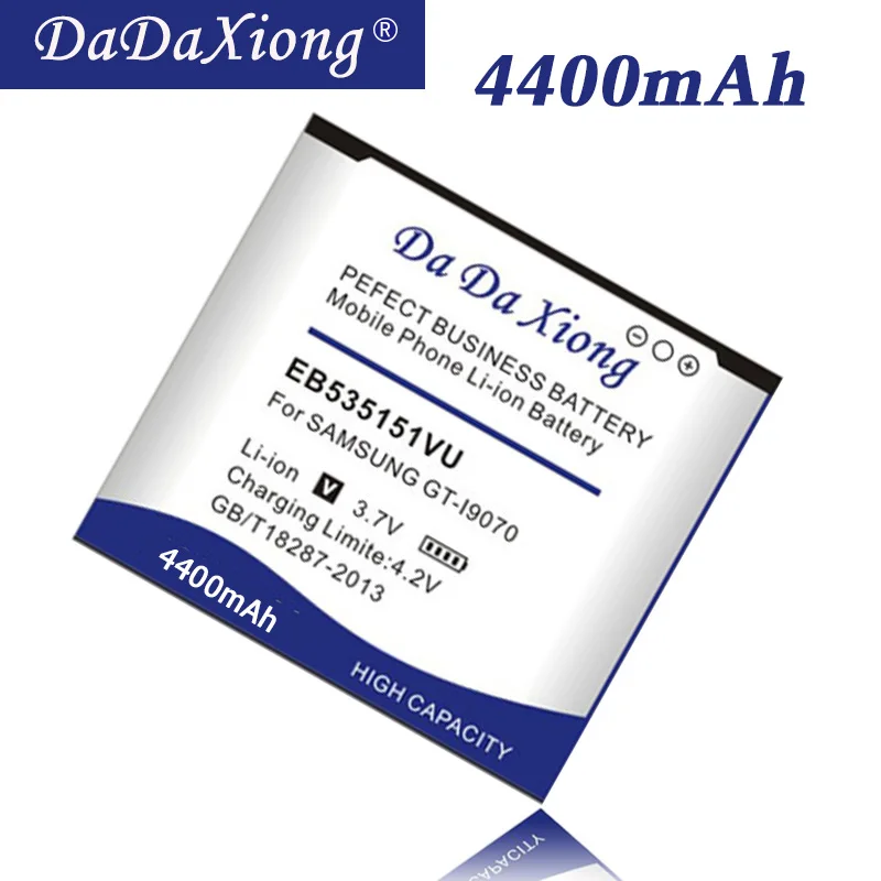 Da Xiong литий ионный аккумулятор 4400 мАч EB535151VU для Samsung Galaxy S Advance телефона i9070 W789 B9120 i659