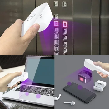 

V1 Handheld LED UV Sterilizer Wand Portable UVC Disinfection Germicidal Lamp USB Rechargeable Ultraviolet Light Ozone Sanitizer
