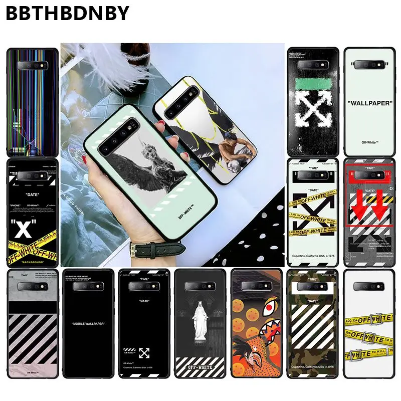 

off and white coque For Galaxy S9 Custom Photo Soft Fundas Phone Case for Samsung S9 plus S6 edge plus S7 edge S8 plus S10 plus