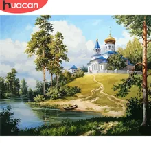 HUACAN живопись по номерам пейзаж раскраска по номерам древо лето Ручной росписью Домашнего декора Наборы для рисования холст Подарок