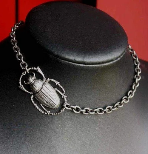 Egyptian scarab beetle necklace Scarab Pendant Beetle Necklace Silver plated Jewelry | Украшения и аксессуары