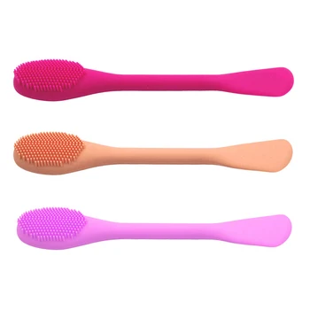 

Double Side Silicone Facial Face Mask Brush DIY Mud Mixing Brush Tool Soft Women Skin Face Care Tool for Women Girls Maquillaje