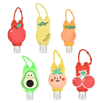 

Cute Cartoon Mini Hand Sanitizer Split Bottles Portable Detachable Cover Silicone Bath Shower Hand Gel Holder