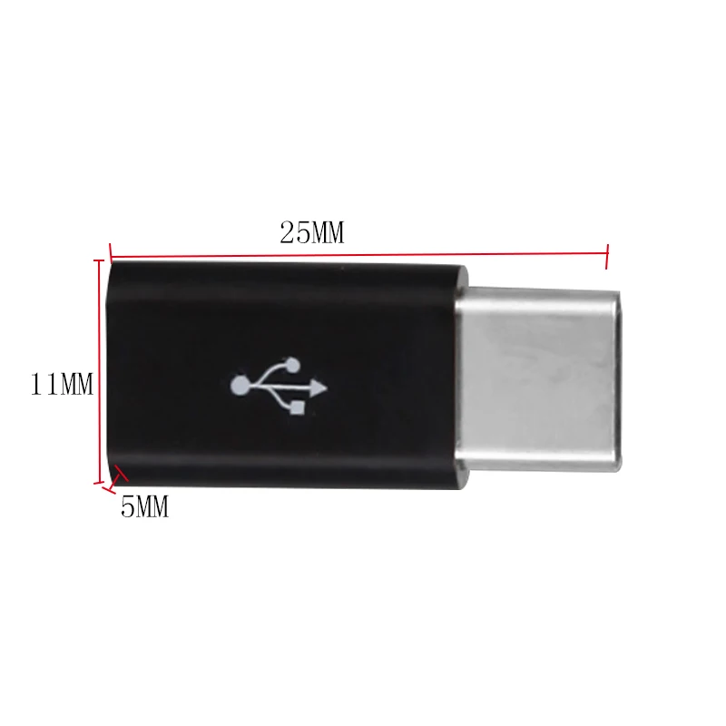1 шт. Micro USB Android к разъемам type-c 11*25 мм C Мужской адаптер для Letv Xiaomi 5X samsung S8 Plus