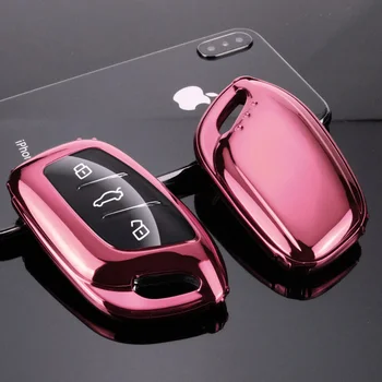 

Glossy Soft TPU Car Key Case Cover Shell For Roewe RX5 i6 ERX5 i5 RX8 RX3 For MG6 MG ZS EV EZS HS EHS Car Protection Accessories