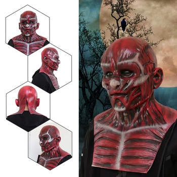 

Halloween Latex Mask Frank Red Skull Red Skin Frank Horror Mask Headgear Halloween Decoration Horror Mask For Halloween