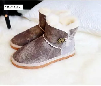 

Australia's top quality snow boots in 2019, real sheepskin, 100% natural wool, new short barrel women's shoes, two colors