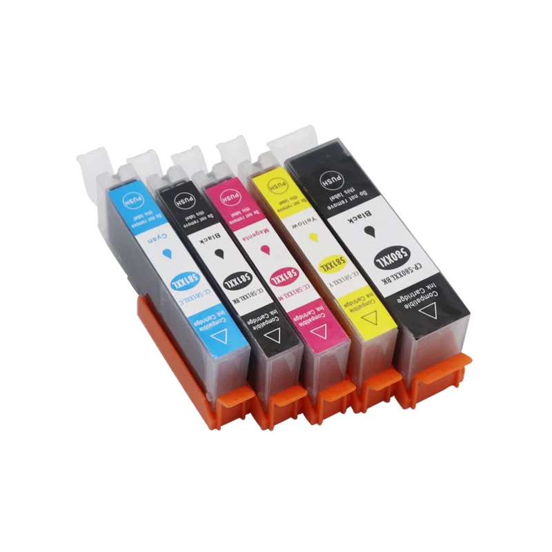 5 шт. PGI580 PGI 580 PGI-580 CLI-581 чернильный картридж совместим с Canon TR7550 TR8550 TS6150 TS6151 TS8150 TS8152 TS9150 TS9155