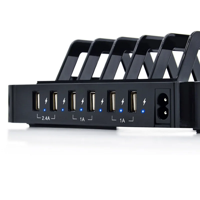 Док-станция для зарядки с USB 6 портами USB зарядное устройство Органайзер несколько мобильных планшетов зарядная подставка для iPhone iPad GV99