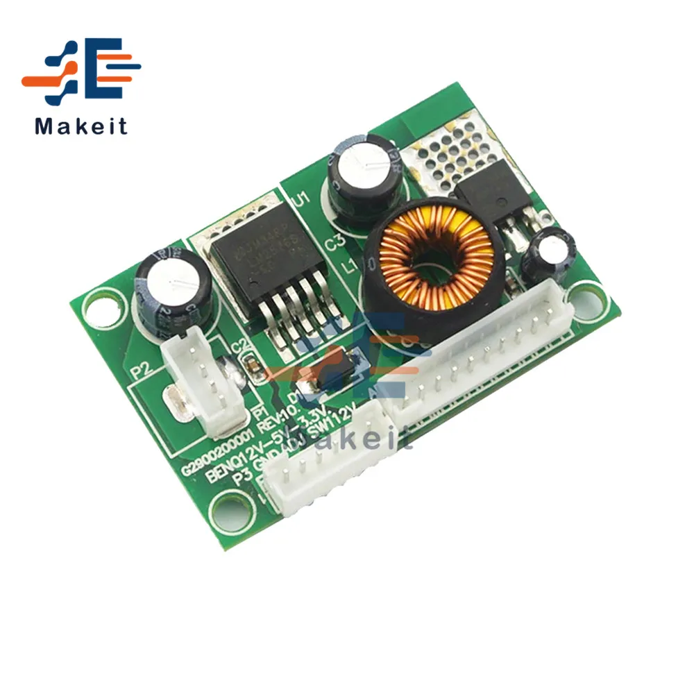 

1 Pcs CA-1253 12V to 5V to 3.3V Voltage Conversion Module LCD Power Supply Board Step Down Buck Module 12V 5V 3.3V
