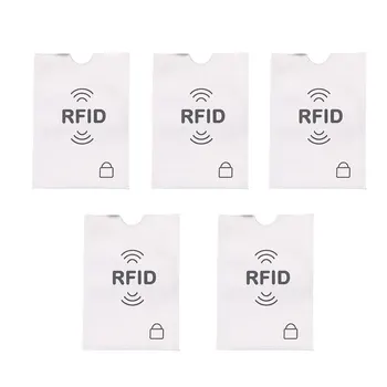 

5Pcs Anti Theft for RFID Credit Card Protector Blocking Cardholder Sleeve Skin Case Covers Protection Bank Card Case New Hot