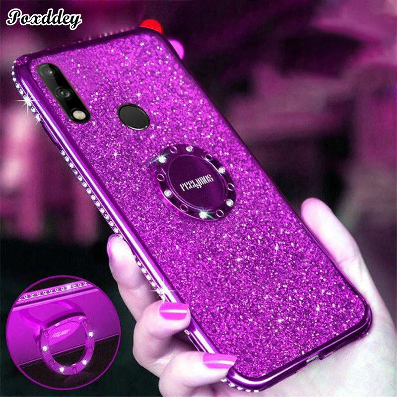 Чехол блестящий чехол ТПУ для Honor 8X 8C 9X 9A 9 10 20 Lite 30 Pro 10i 20s 20e 30i 30S Play V10 V20 со стразами