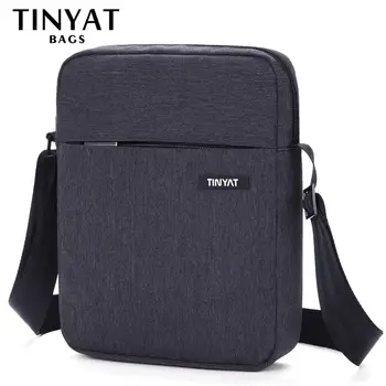 

TINYAT Men's Bags Shockproof Men Shoulder bags for 9.7' pad Travel Crossbody bags Canvas men's Buiness Shoulder Bag Waterproof