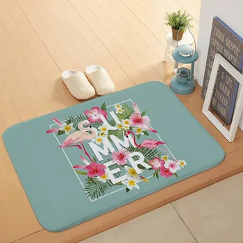 

Flamingo Floor Mat Bedroom Carpet Kitchen Bathroom Anti-slip Mat Rectangular Door Mat Foot Mat