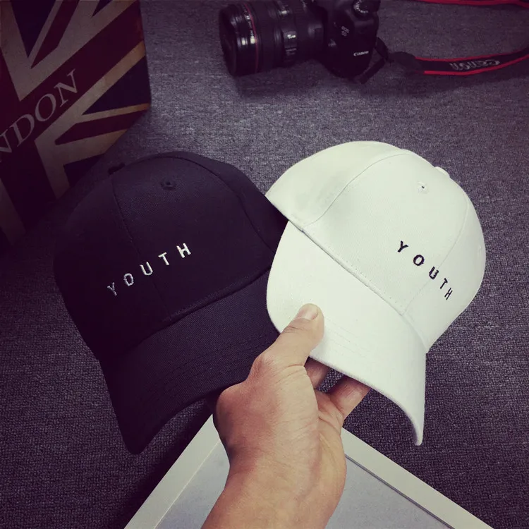

Korean-style Retro Embroidered Lettered Curved Eaves Baseball-Men's And Women's Cricket-cap Golf Cap COUPLE'S Men's And Women's