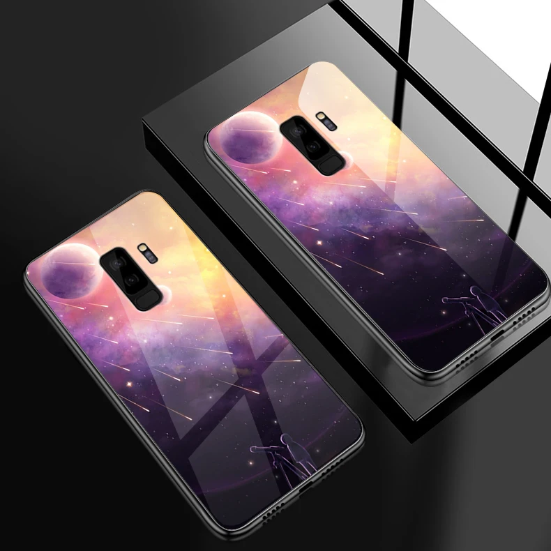 Чехол для телефона OnePlus 3 3T 5 5T 6 6T 7 7 Pro задняя крышка из закаленного стекла для samsung Galaxy S9 S8 S10 Plus TPU противоударный чехол - Цвет: W151
