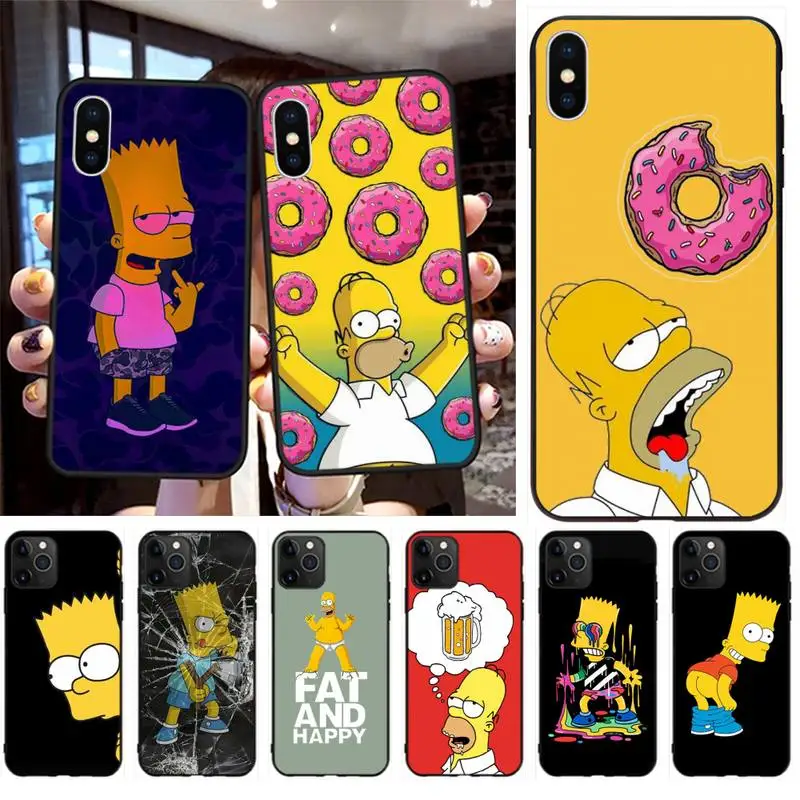 Cartoon Sim Boy Pons Cas Phone Case For iphone 13 12 11 Pro Max Mini XS 8 7 Plus X SE 2020 XR Cover | Мобильные телефоны и