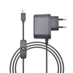 10 шт./лот Raspberry Pi 4 блок питания 5 В 3A type-C адаптер питания с переключателем включения/выключения ЕС USB-C зарядное устройство для Raspberry Pi 4 Модель B