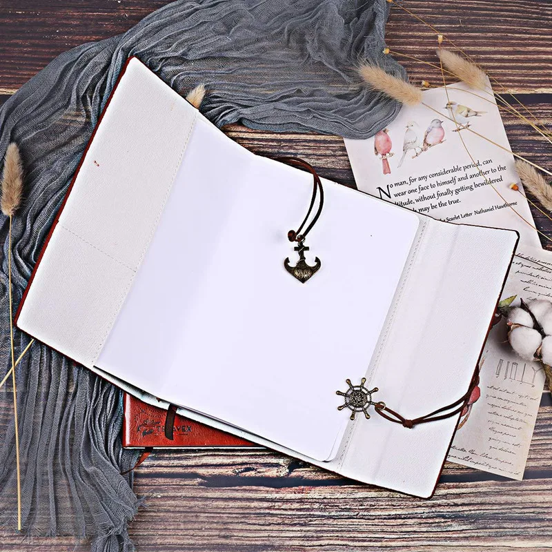 Mom To Daughter Notebook Diary Notepad Vintage Pirate Anchors PU Leather Note Book Replaceable Stationery Gift Traveler Journal