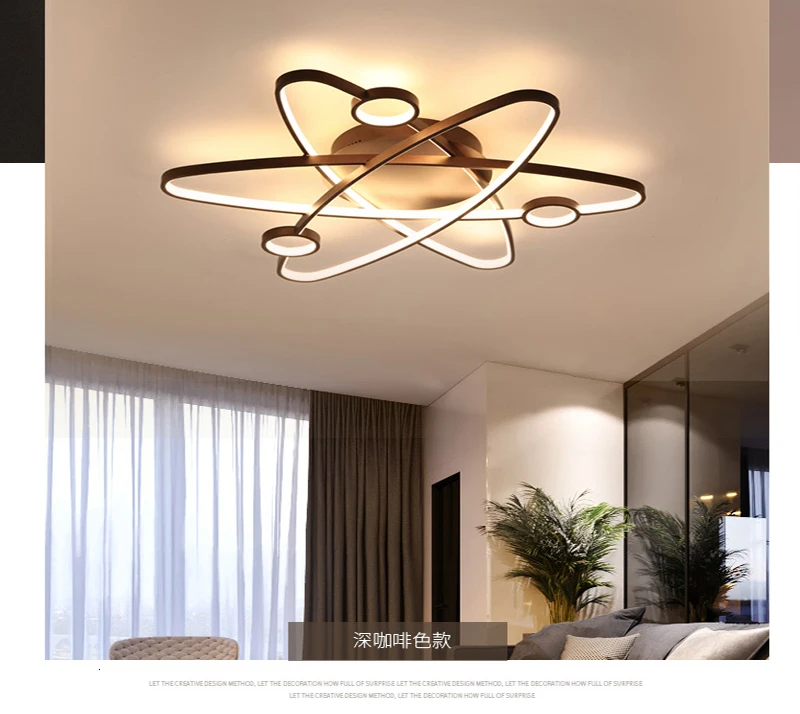 LICAN современные светодиодные потолочные лампы для гостиной, кабинета, спальни, дома, Dec lamparas de techo, современный светодиодный потолочный светильник с затемнением