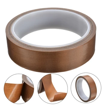 

1 Roll 10m Brown PTFE Tape High Temperature Adhesive Insulation Tape Low Friction Safe Tape For Vacuum Sealing Machine