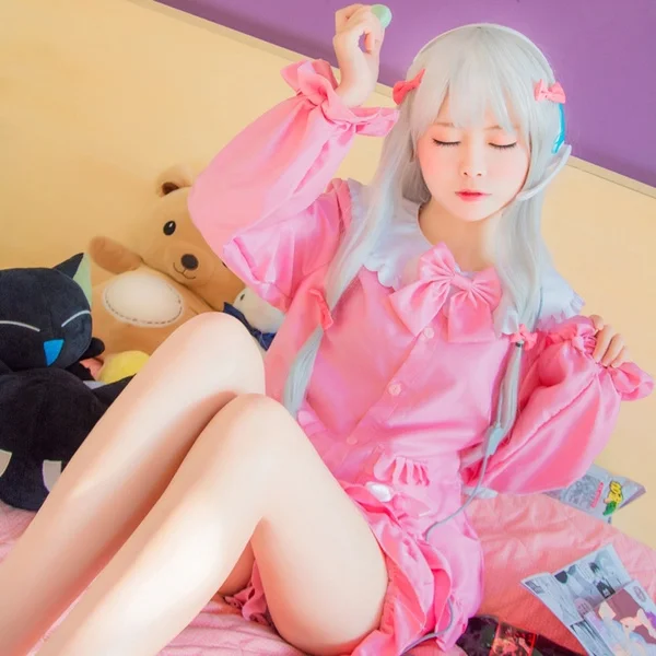 Японское аниме косплей Eromanga Sensei Izumi Sagiri одежда для сна девочек Пижамный костюм