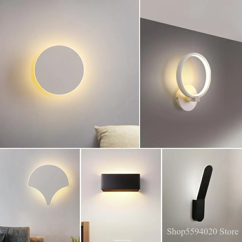 Wall-Mounted Modern LED Sconce Indoor Wall Lamp Shade Light Bedroom Hotel Decor 