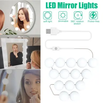 

14 Bulbs LED Makeup Mirror Light Bulb 2338LM Hollywood Vanity Lights Stepless Dimmable Wall Lamp for Dressing Table