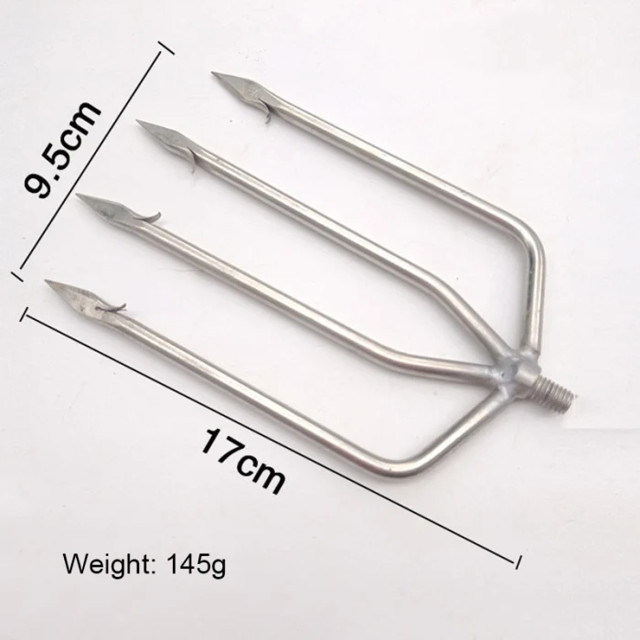 Stainless Steel Fishing Tools Prong Serrated Harpoon Fish Fork Fishing Ice Crusher Drill Fishing Tackle Fishing Tool Accessories