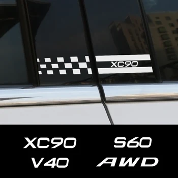 

Auto Side Window B Pillar Car Stickers and Decals for Volvo XC90 S60 V40 AWD XC60 V50 V60 V90 XC40 S90 T6 PVC Decor Accessories