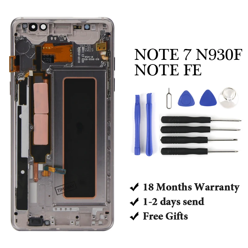 

1PCS OEM quality Mobile phone LCD Display For Note 7 N930F/Note FE LCD Screen Digitizer Assembly For Note 7 LCD