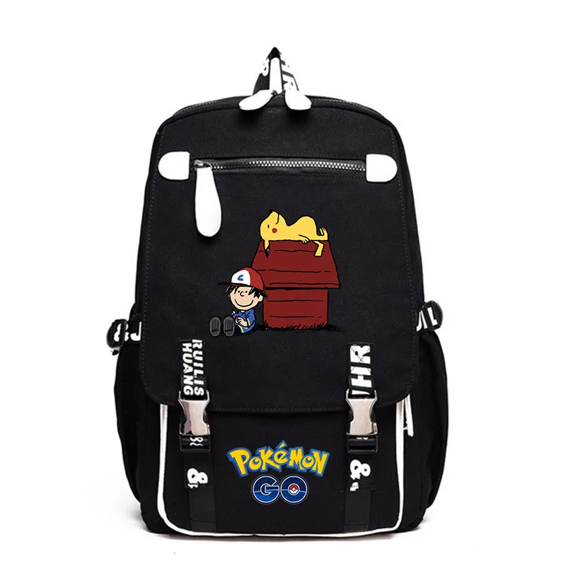 New Anime Squirtle Pikachu Charmander Gengar Boy Girl School bag Women Bagpack Teenagers Schoolbags Canvas Men Student Backpack - Цвет: 22 HL