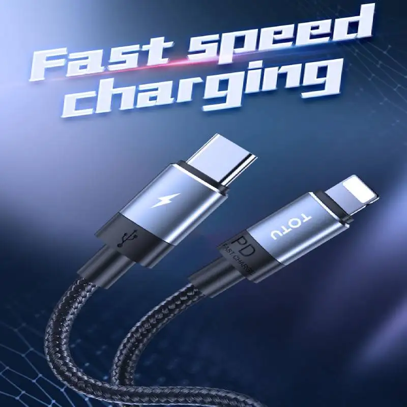 TOTU Супер Скоростной 18 Вт PD usb type C для быстрой зарядки для iPhone 11 11 Pro Max XR Xs Max USB для зарядки данных
