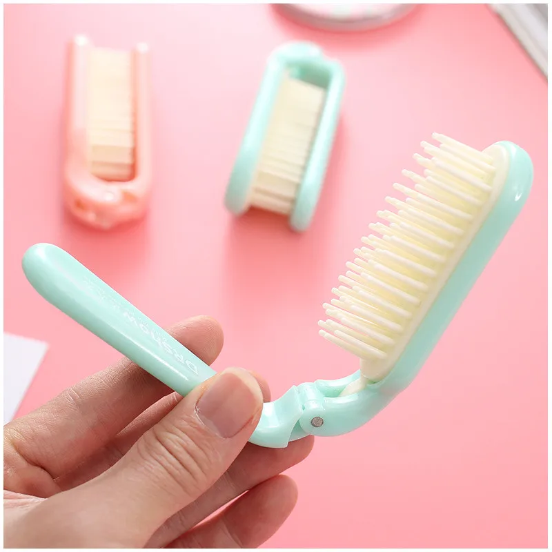 1 Pc New Portable Travel Hair Comb Brush Foldable Massage Anti-Static Pocket Folding Hair Comb Hairdressing Hair Styling Tools