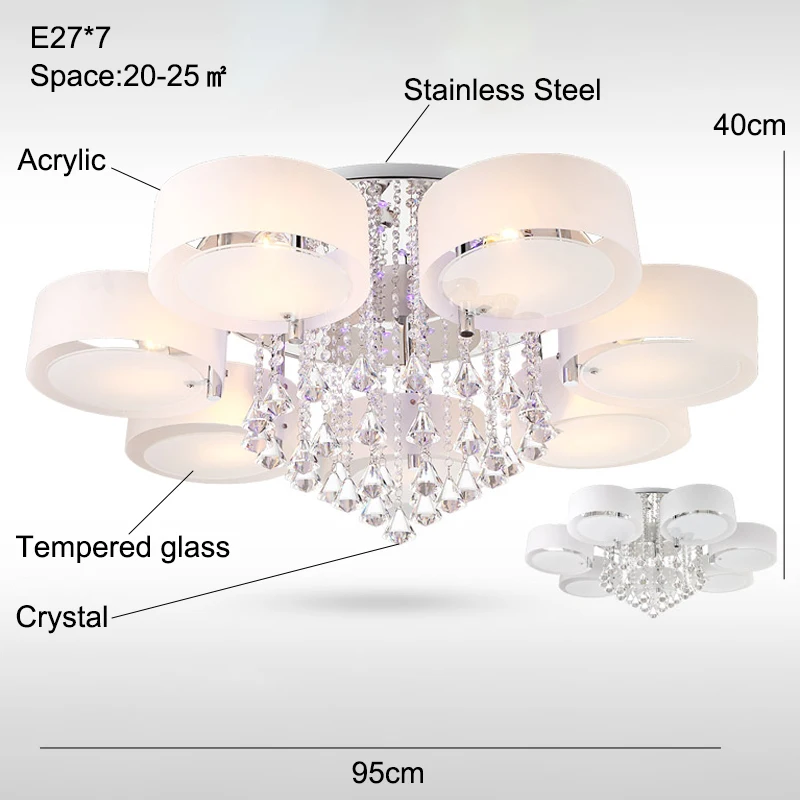 Светодиодные потолочные светильники с хрустальной подвески модный светильник