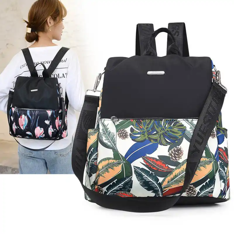 カラフルな印刷アンチ盗難女性のバックパック女性a4防水オックスフォード布ユースバックパック女性のための十代女の子 Aliexpress