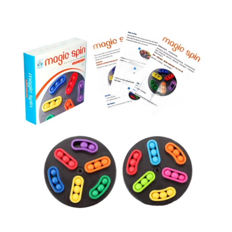Handheld Mind Teaser Educational Magic Beans Spin Brain Training Brain Development Game Toys