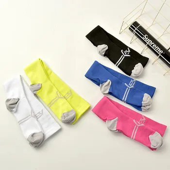 

1 pair Summer Men Football Plain Long Socks Cotton Over Knee High Socks Male Candy Color Compression Sports Socks High Quality