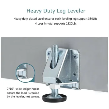 

2/4 / 10PCS wooden furniture moisture-proof heavy-duty feet, adjustable height load 600 lbs furniture foot cover