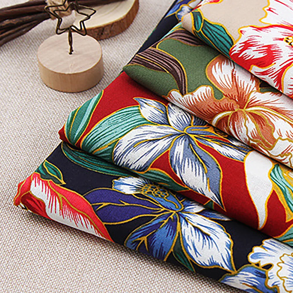 Lychee Life 50x140 см Ткань с цветочным принтом модные красочные ткани Ручное шитье для поделок одежда поставки украшения